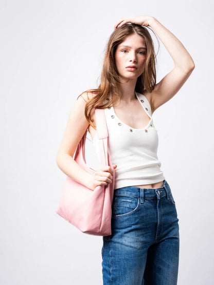 YAYA Distressed Leather Tote