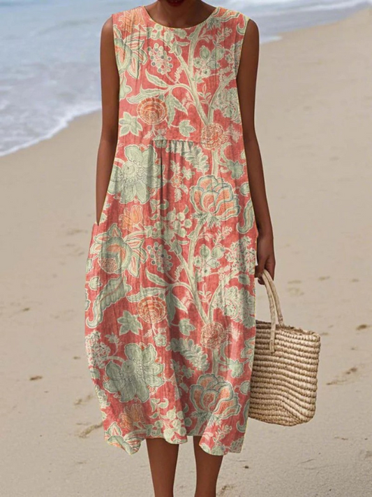 Aisley – Sleeveless Tiered Midi Dress