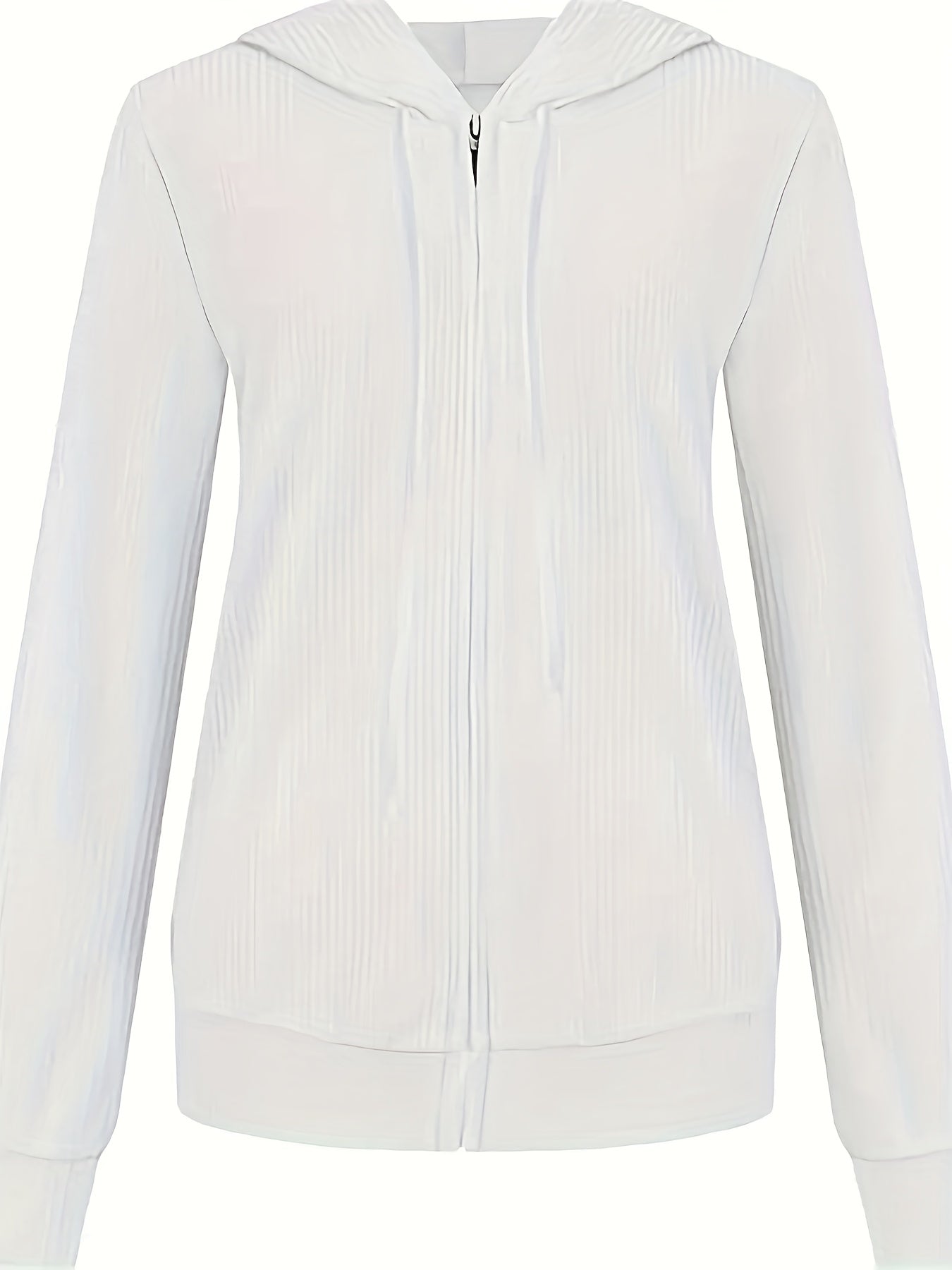 Moira - Long Sleeve Zip Up Drawstring Hoodies