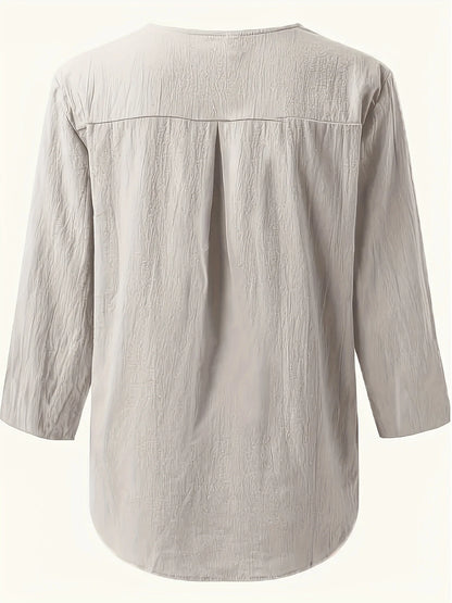 Jen™ | Relaxed Chic Button-Up Blouse