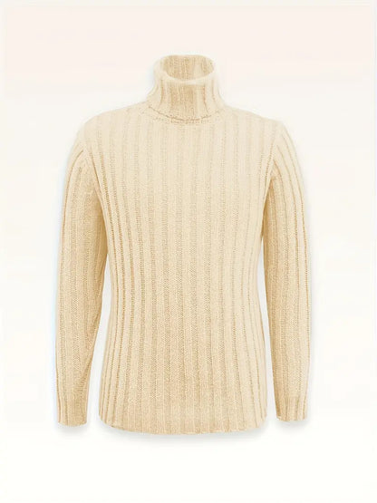 Lysander - Knitted Wool Blend Roll Neck Jumper