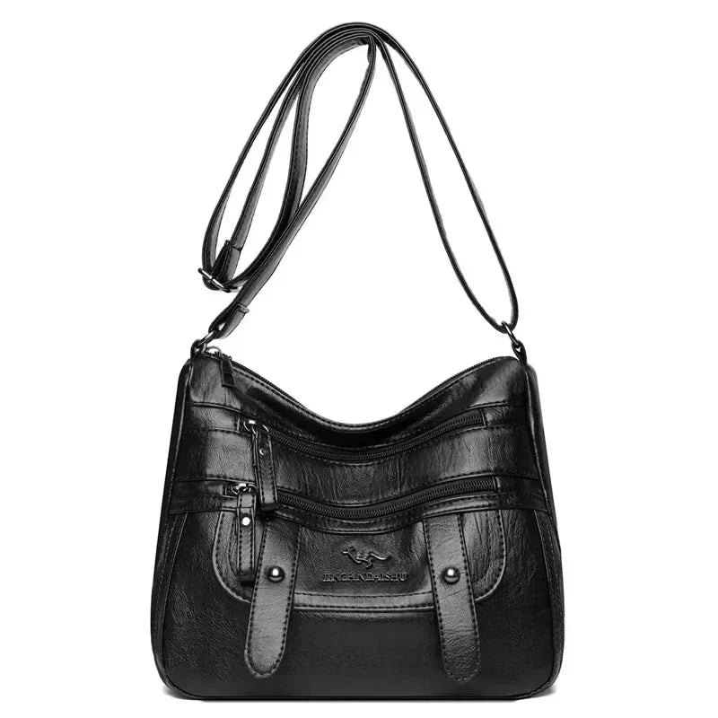Denie™ | Multi-Pocket Luxe Leather Shoulder Bag