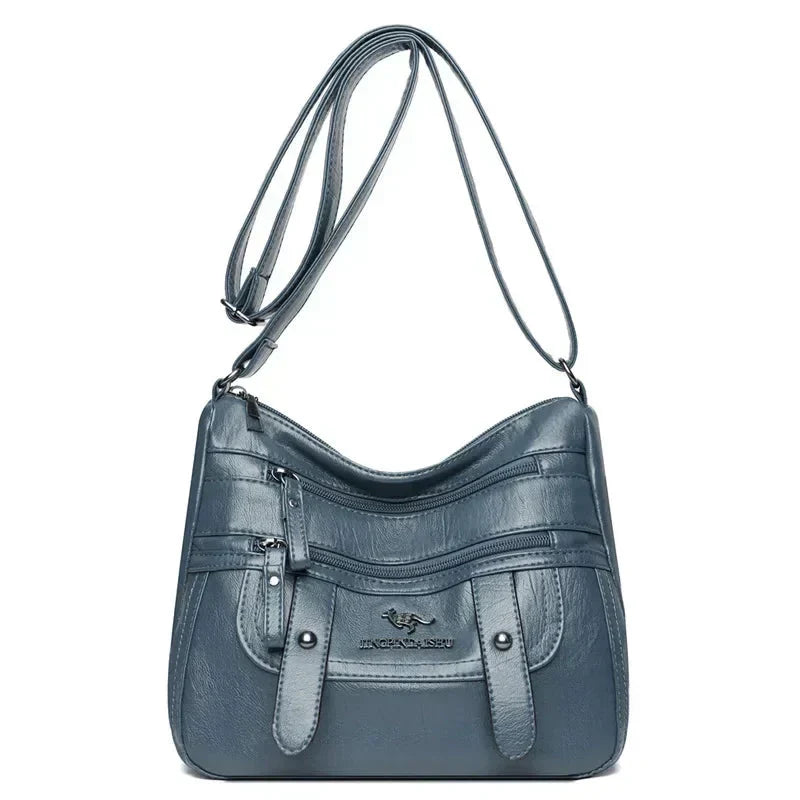 Denie™ | Multi-Pocket Luxe Leather Shoulder Bag