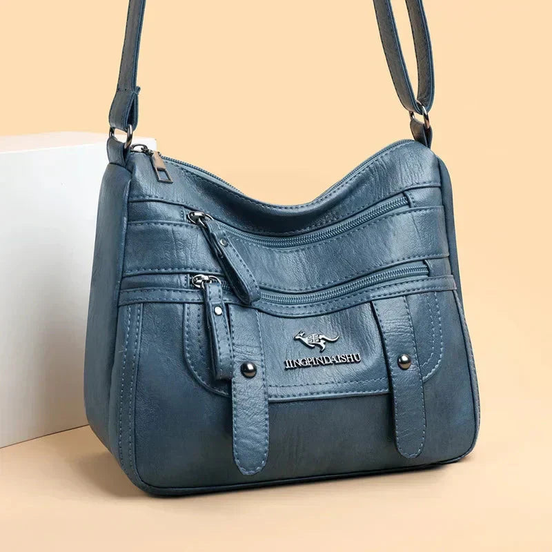 Denie™ | Multi-Pocket Luxe Leather Shoulder Bag