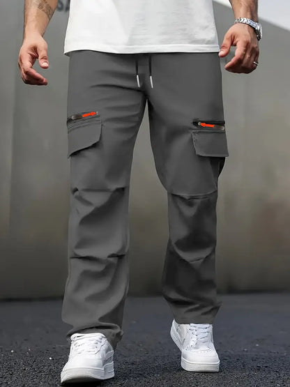 Thaddeus - Casual Cargo Pants With Drawstring Waist