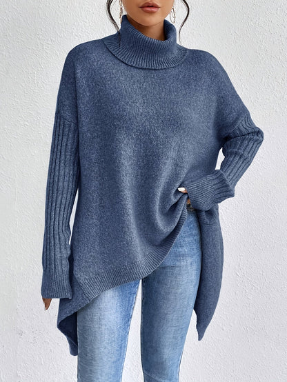 Tahlia - Casual Asymmetrical Hem Hooded T-Shirt