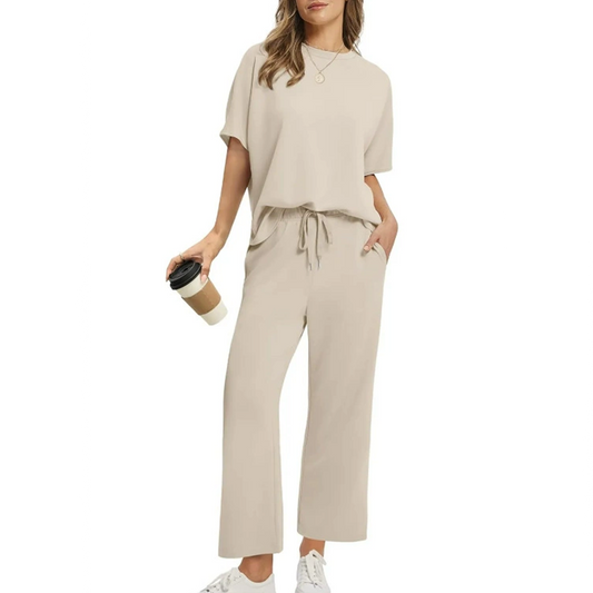 Donna - Women's Casual Top And Trouser Set