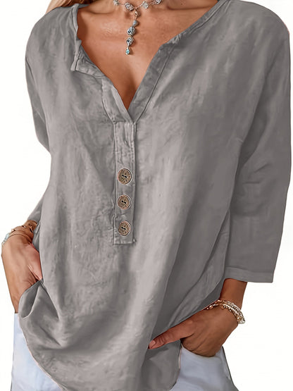 Jen™ | Relaxed Chic Button-Up Blouse