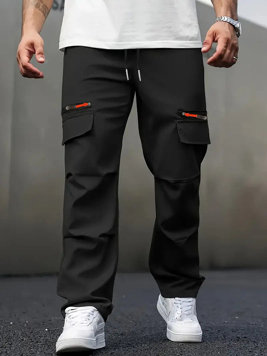 Thaddeus - Casual Cargo Pants With Drawstring Waist