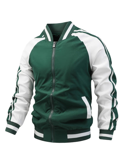 Thoren™ – Striped Zip-Up Sports Jacket