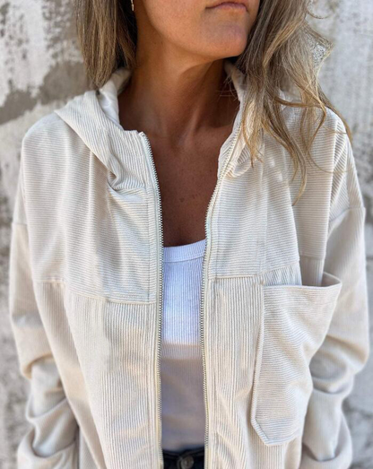 LENIA | HOODED JACKET WITH ZIPPER