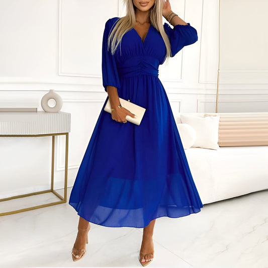 Seraphine™ | Silk Chiffon Maxi Dress