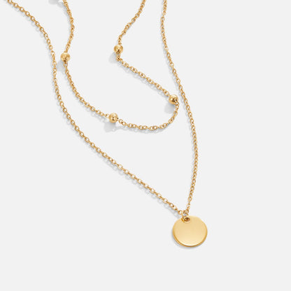 Layered Handmade Round details Necklace