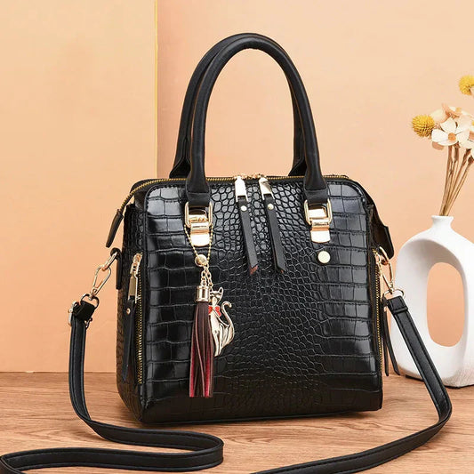 Harah™ | Crocodile-Textured Luxe Leather Bag