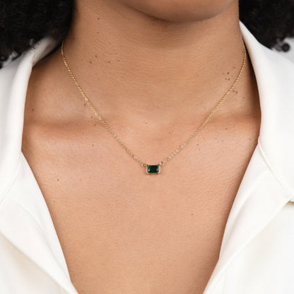 Green Emerald Crystal Necklace