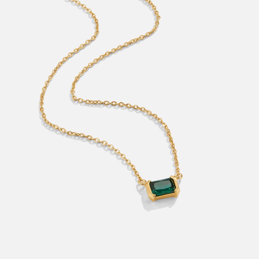 Green Emerald Crystal Necklace