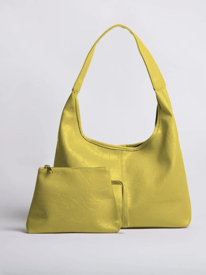 YAYA Distressed Leather Tote