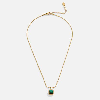 Deep Green Pendant Necklace