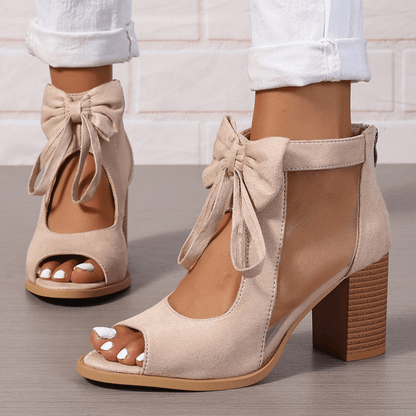 Belle™ | Luxe Bow-Accent Block Heels